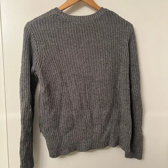 H&M Grey Marled Side-Zip Knit Sweater - Size XS - Picture 3 of 4